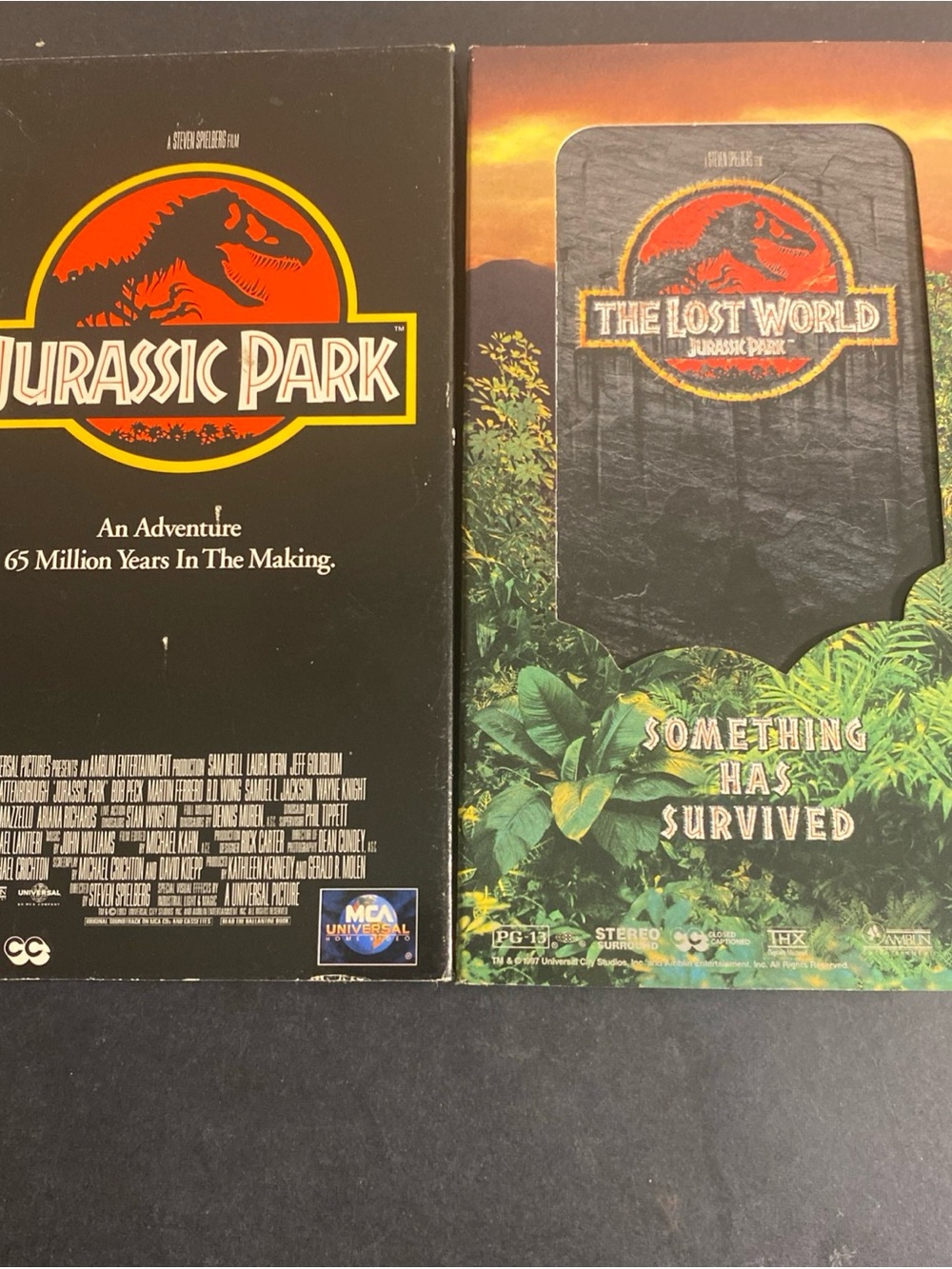 Jurassic Park 1 & 2 VHS The Lost World Lot Of 2